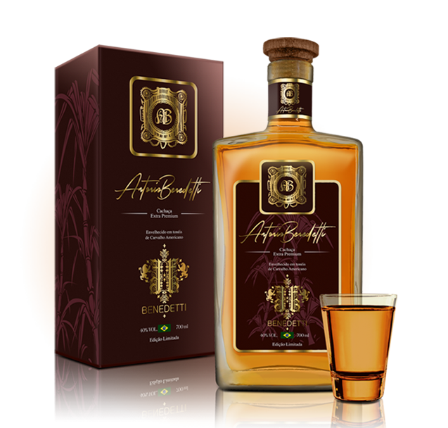 Cachaça envelhecida 9 anos em barril de carvalho americano, Antonio Benedetti